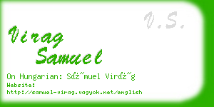 virag samuel business card